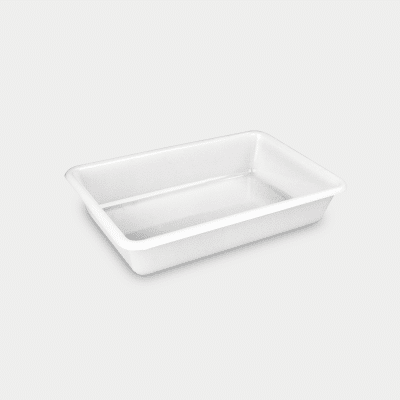 Cubeta   2 lts. 30x21x6 rect. blanca