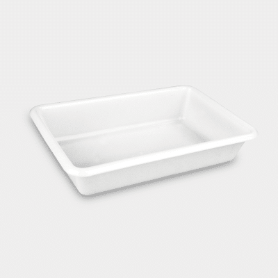 Cubeta   3 lts. 35x24x7 rect. blanca