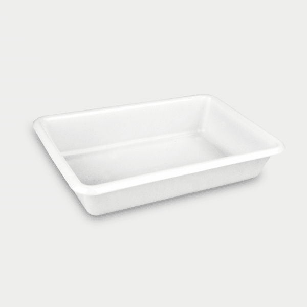 Cubeta   3 lts. 35x24x7 rect. blanca