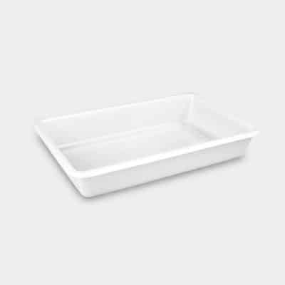 Cubeta   5 lts. 44x29x8 rect. blanca