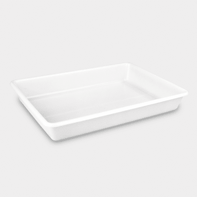 Cubeta  10 lts. 54x39x8 rect. blanca
